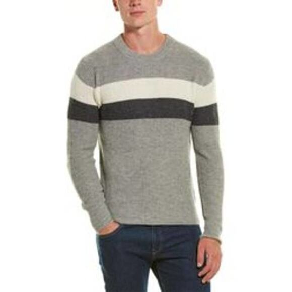 NWT Slate & Stone Gray Emory Colorblock Stripe Crew Neck Long Sleeve Sweater XL - Picture 1 of 5